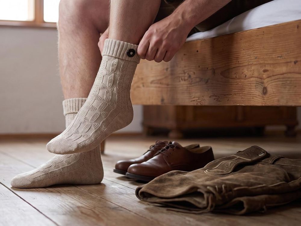 Die Tracht beginnt am Fuß