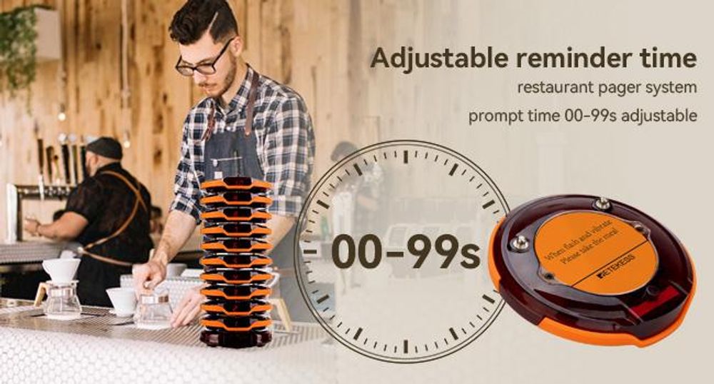 Retekess TD156 Bezdrôtový volací systém Zákaznícky volací systém 800 m s digitálnou trubicou a 20 LED svetlami IP67 Vodotesný volací systém pre reštaurácie Bar Nemocnica Logistika