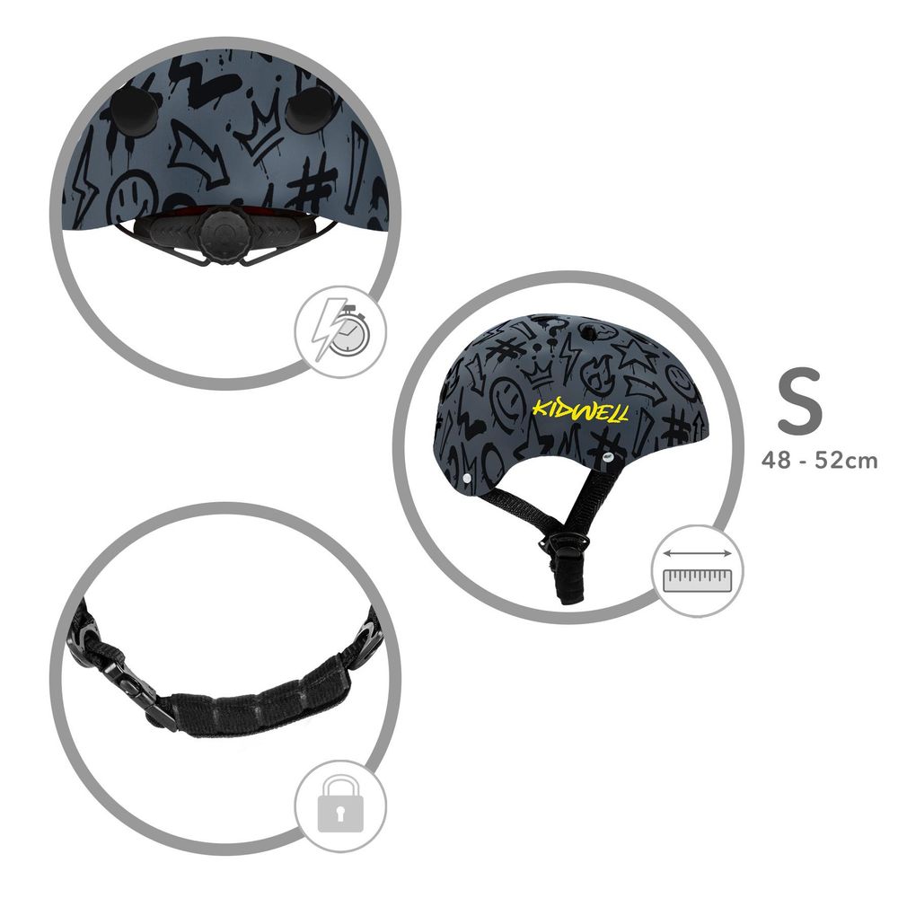 Kidwell ORIX PLUS Kinderfahrradhelm Kinderhelm verstellbar Skatehelm Fahrradhelm für Mädchen Jungen Fahrrad Roller Inliner Scooter