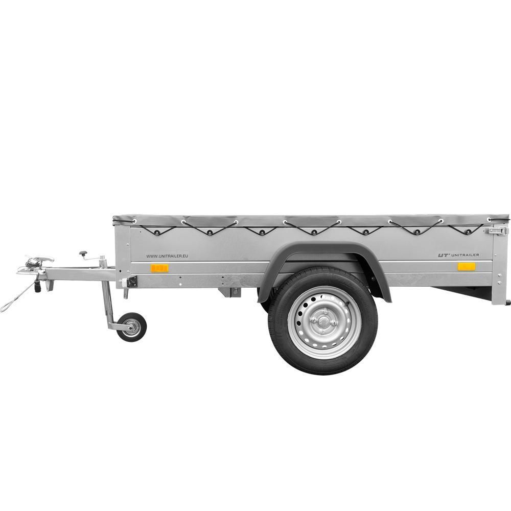 Anhänger für Pkws Garden Trailer 201 KIPP 200x125 cm 750 kg [mit Flachplane, Stützrad und Flachplaneträger]
