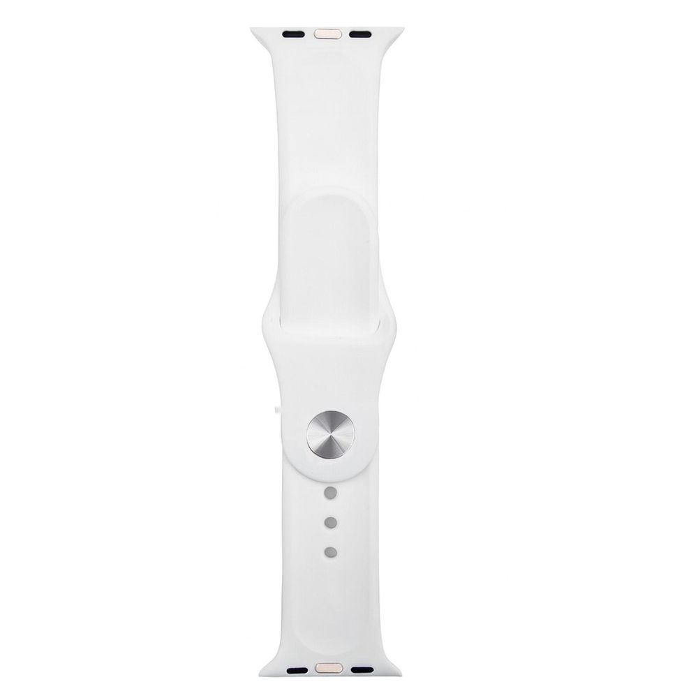 Apple Watch Sport Armband 38mm / 40mm / 41mm Weiß Band Sport Loop Ultra SE 1 2 3 4 5 6 7 8 9 10 11 Silikon Größe: M/L