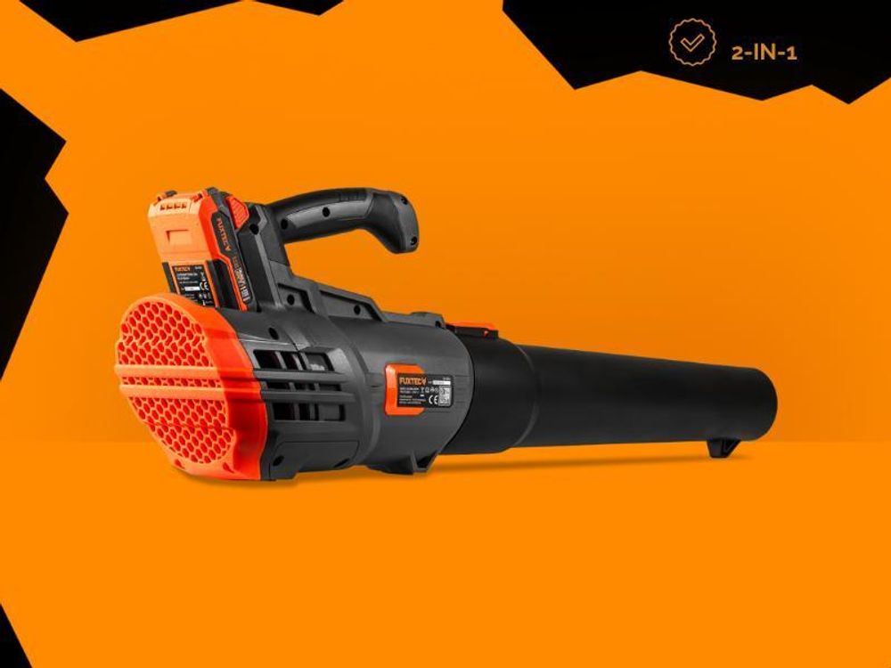 FUXTEC Akku Laubbläser FX-E1LB20 SET1 - 20V | 2,4Kg |137km/h Blasgeschwindigkeit | geringe Lautstärke 96db(A) | 1 x Akku 4Ah| 1 x Ladegerät 1A