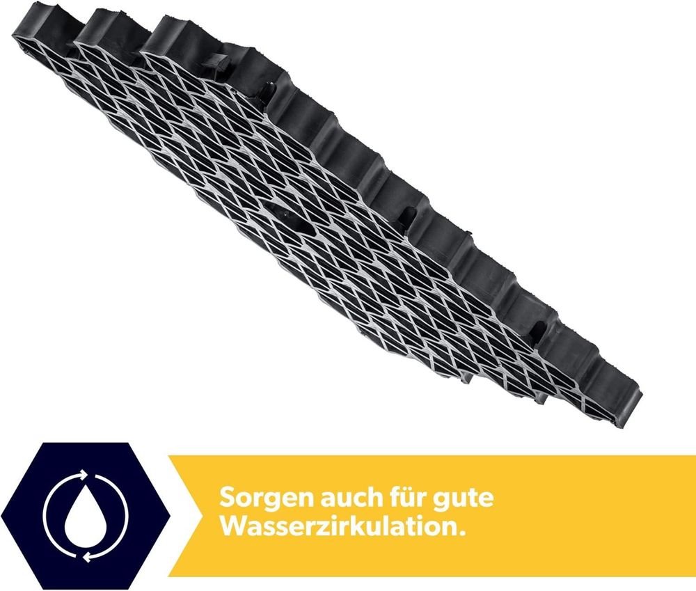 KADAX Rasengitter aus Kunststoff „Lund", Paddockplatte, Rasengitterplatten, Schwarz, 60x40cm, 20 Stück