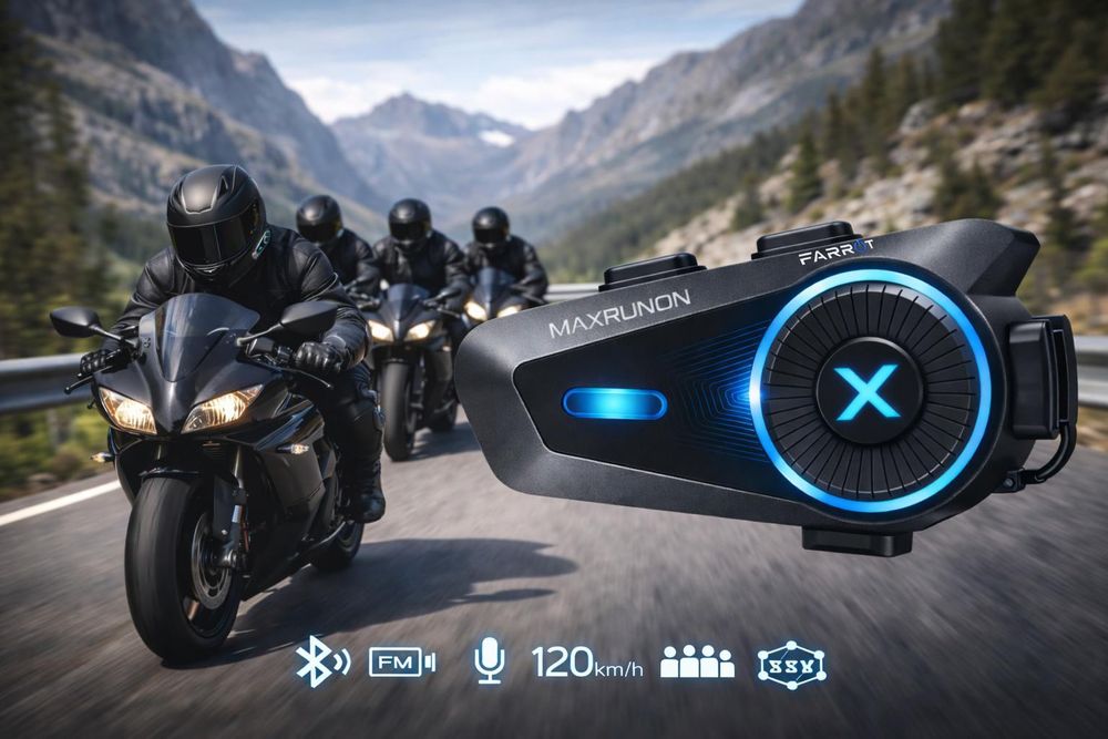 Due interfoni FARROT D10 con batteria 1000 mAh e autonomia fino a 12 ore