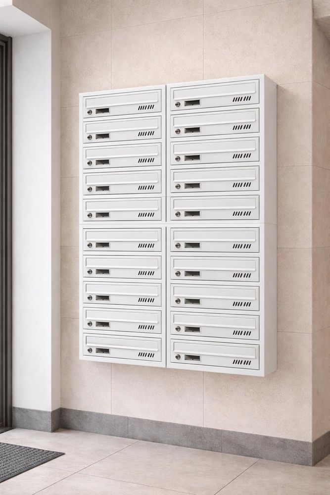 Grau Briefkastenanlage 20fach