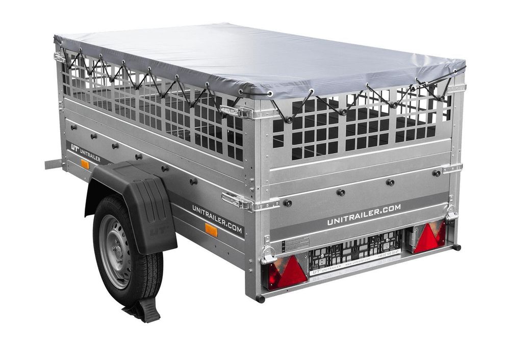 Pkw Planenanhänger GARDEN TRAILER 200 KIPP mit Laubgitteraufsatz, Stützrad, Flachplane
