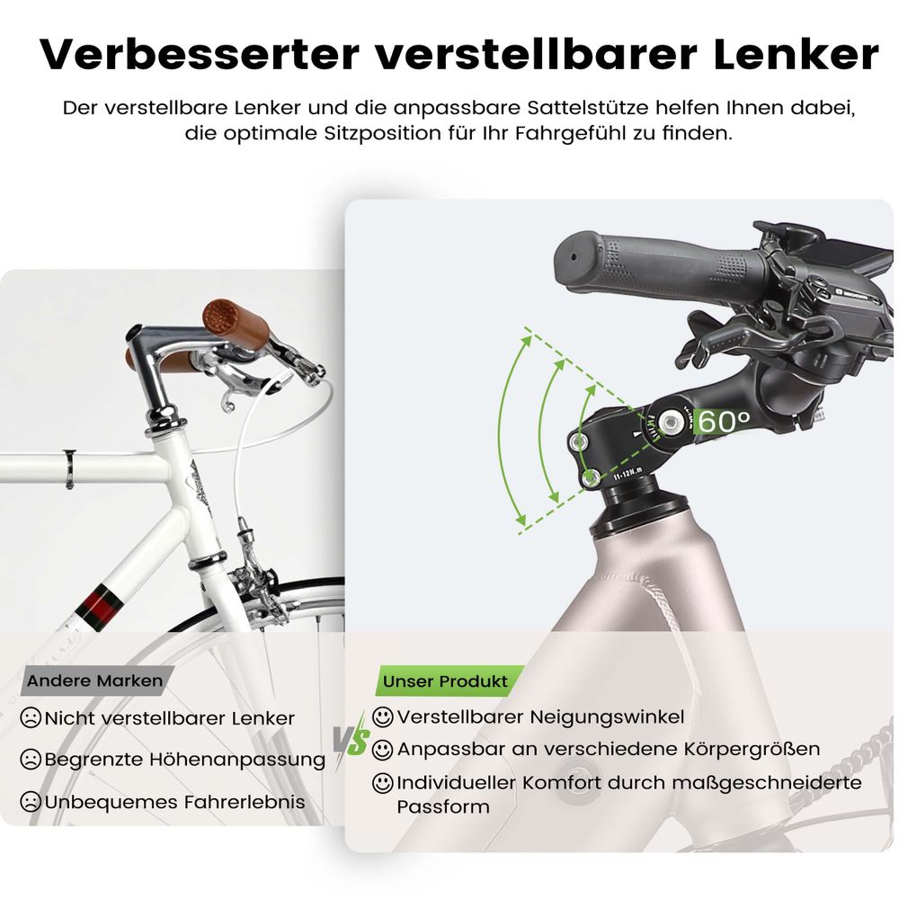 Maxtron Lira 28 Zoll Elektrisches City-Bike, 720 Wh Lithium-Akku, Reichweite bis zu 140 km,  hydraulische Scheibenbremsen, Shimano 7-Gang-Schaltung
