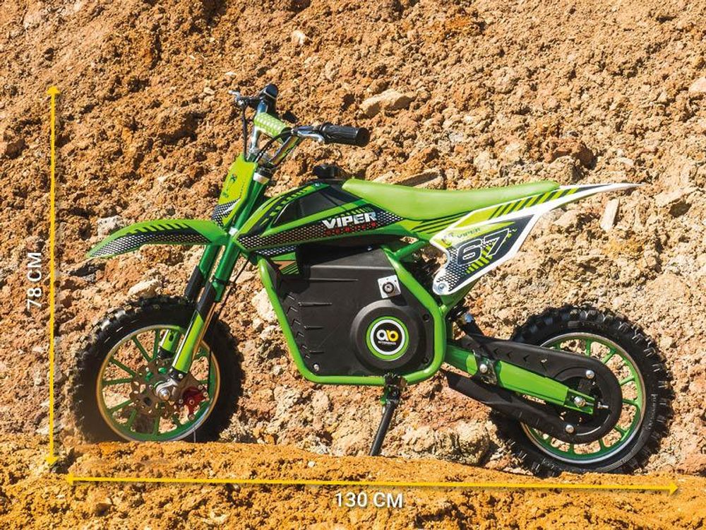 Actionbikes Motors Kinder Crossbike Viper | Elektro Motorrad - 1000 Watt - Bis 24 km/h - Motorcrossbike - Pocketbike - Dirt Bike - Drosselbar (Blau)