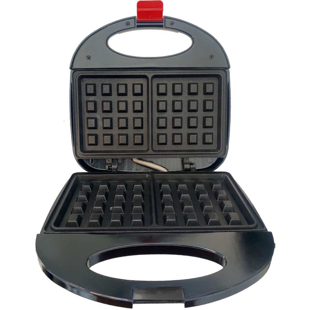 Waffeleisen Waffelautomat Waffeltoaster für 2 Belgische Waffeln Wafflemaker Doppelwaffeleisen 750 Watt 220 V Schwarz Retoo