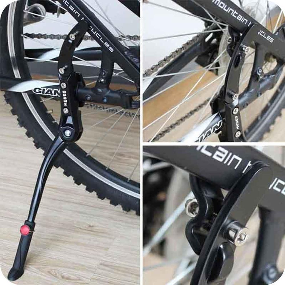 MUNDO® Fahrradständer 46-50 cm - Höhenverstellbar Fahrrad Ständer, rutschfest Seitenständer, Fahrradständer für Mountainbike, Trekkingrad,