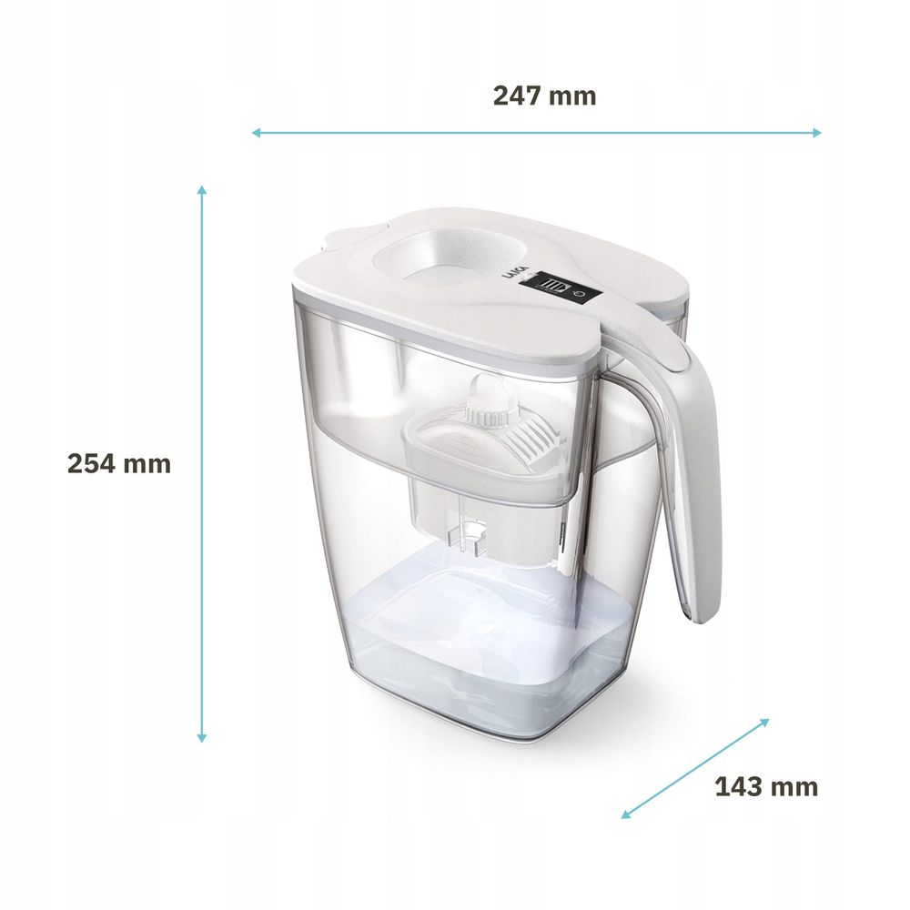 LAICA BIG Milano Filterkanne mit BI-FLUX Wasserfilter.