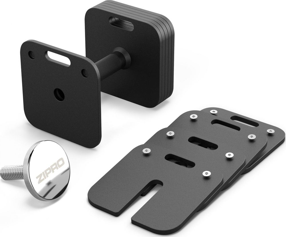 Zipro Kurzhantel Verstellbar Square – Systemhantel Set aus Stahl Eckiges Design (Anti-Roll) Schnelles Gewichtssystem für Home Gym Platzsparend