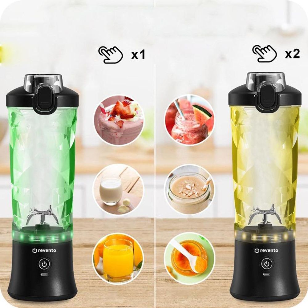 REVENTO® Vita Blender bezprzewodowy kielichowy usb do smoothie personalny 600ml