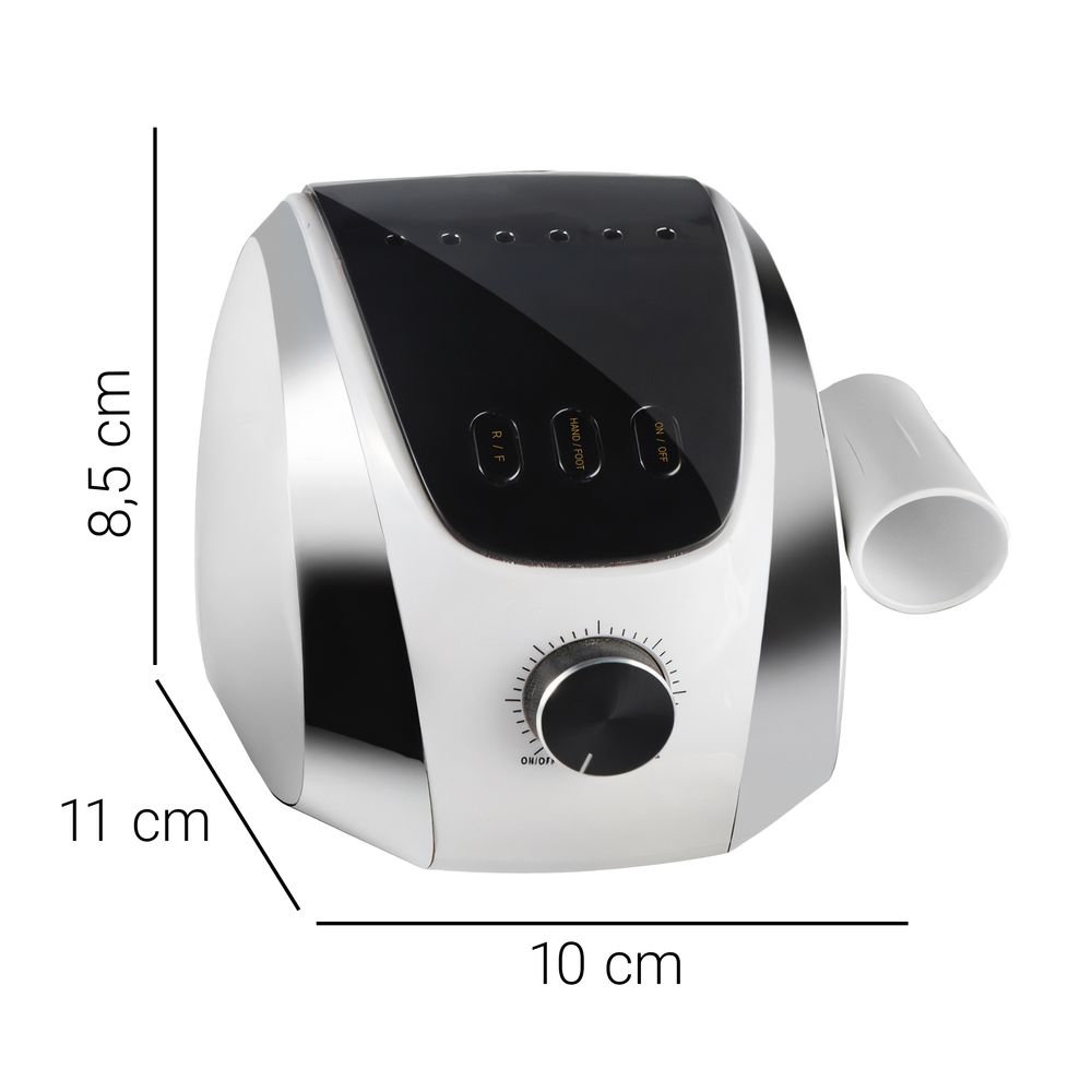 Elektrische Nagelfräser Set 65W, Profi 35.000 U/Min, LED, Gelnägel, Maniküre und Pediküre, einstellbare Geschwindigkeit, Fußpedal und 6 Bits, Retoo