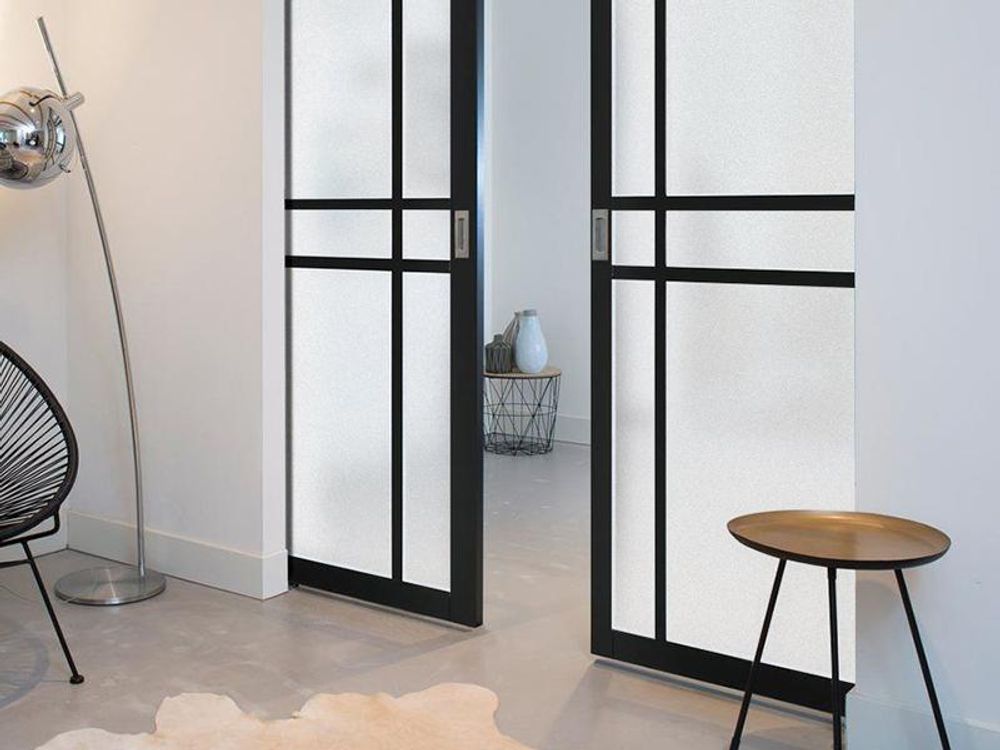 Fensterfolie, Milchglasfolie, Sichtschutzfolie, Milchglas Blickdicht, Sonnenschutz Selbstklebend Statisch, für Büro Wohnen (90x200cm)