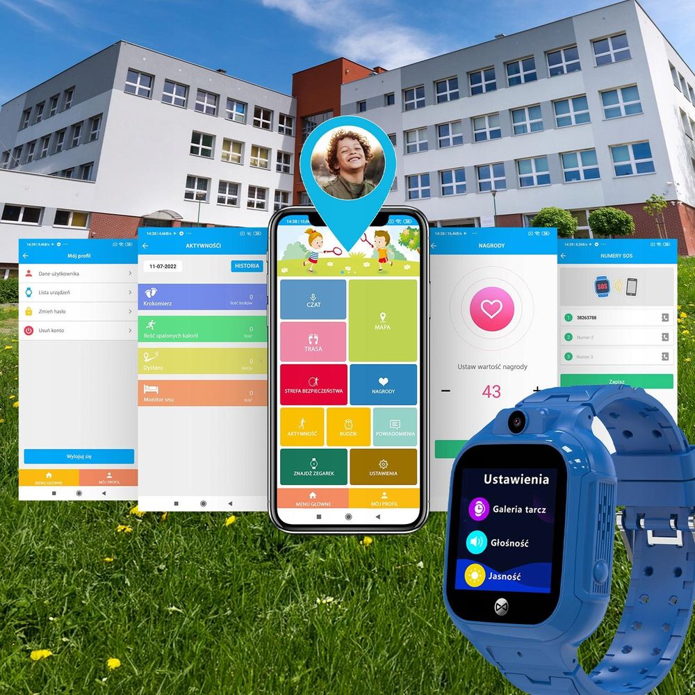 Forever Smartwatch GPS WiFi Kids See Me 3 KW-320 Niebieski