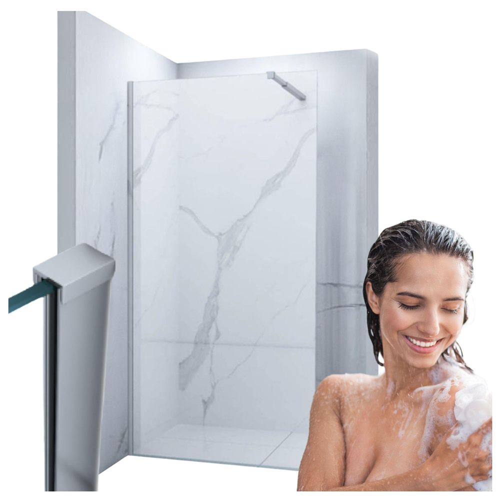 Duschwand, Walk in Dusche, Duschabtrennungen, Dusche, Chrom, Silla