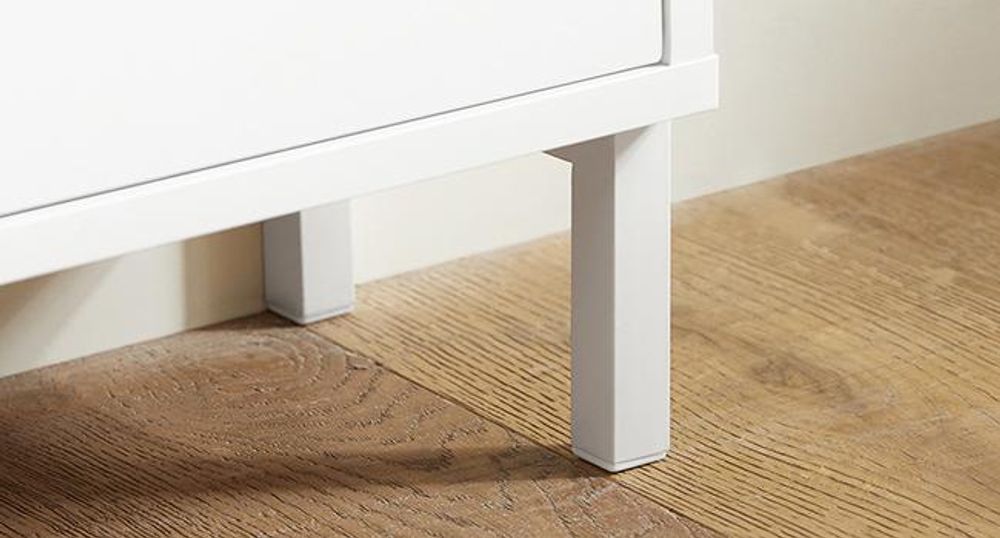 SoBuy Schuhschrank Schmal mit 4 Klappen – Platzsparender Schuhkipper für Kleine Wohnungen, Enge Flure & Durchgänge, Flurschrank Weiß FSR100-W