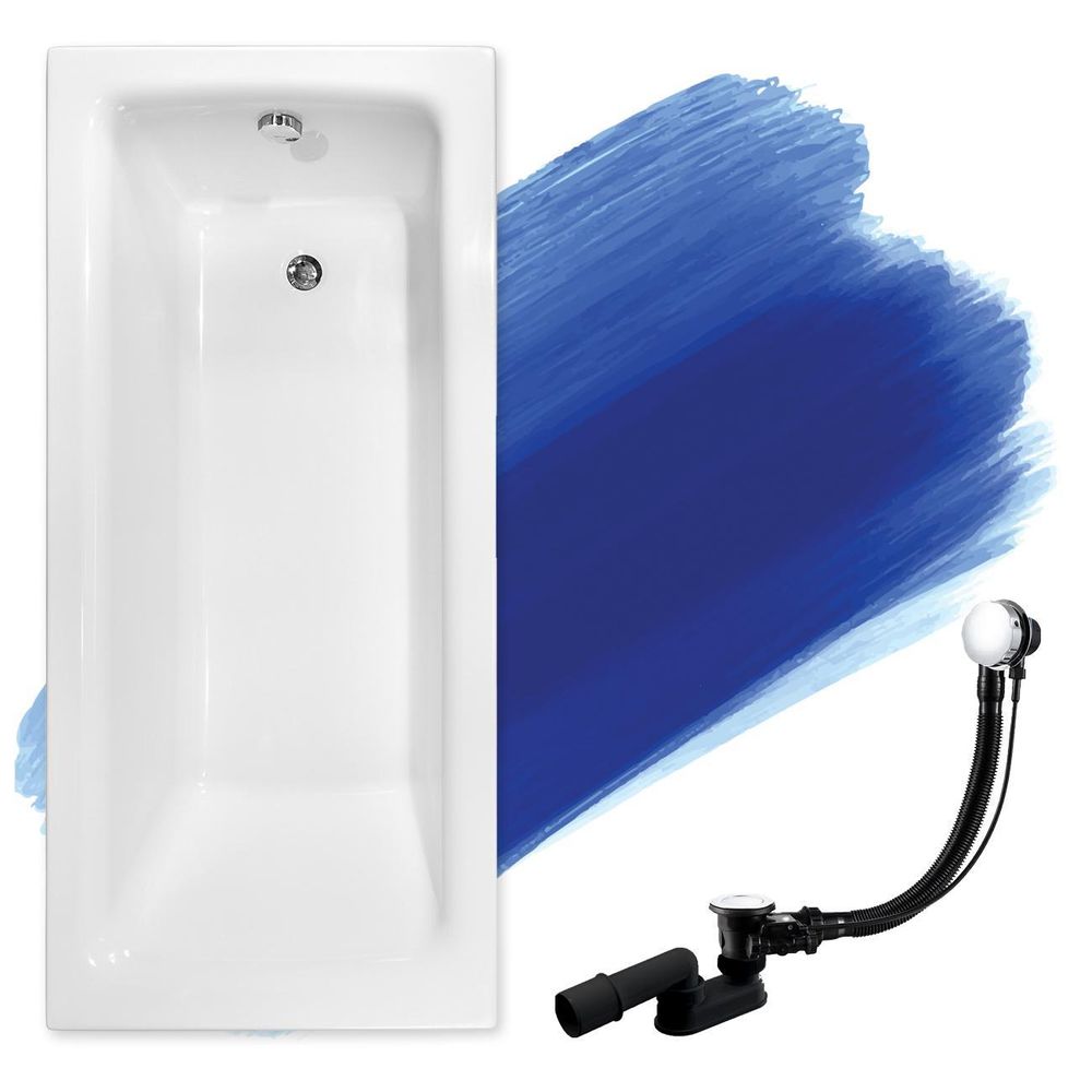 Weiß Eckbadewanne mit modernem, dargestellt mit einem schwarzen Ablauf
