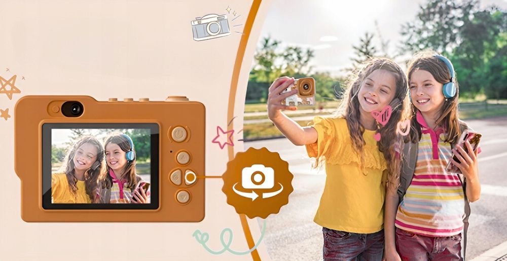 Digitale Kinderkamera 40Mp Selfie-Kamera Spiele + 32Gb Karte