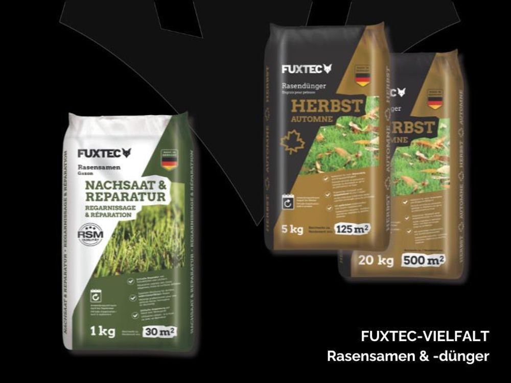FUXTEC Herbstrasendünger FX-RDH5 | Kaliumdünger für ca. 250 m² | 5 kg Granulat für Herbstpflege | Frosthärte & widerstandsfähiger Rasen