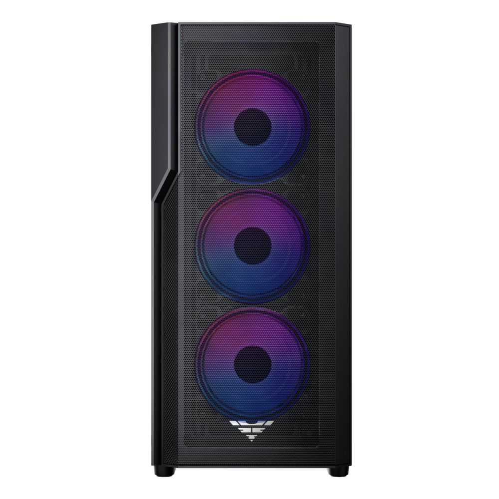 Obudowa PREYON Nest Aero Gaming PC – obudowa typu midi tower E-ATX z 4 wentylatorami ARGB PWM 120 mm i kontrolerem – okienko z hartowanego szkła, przednia część z siatki, filtr przeciwpyłowy