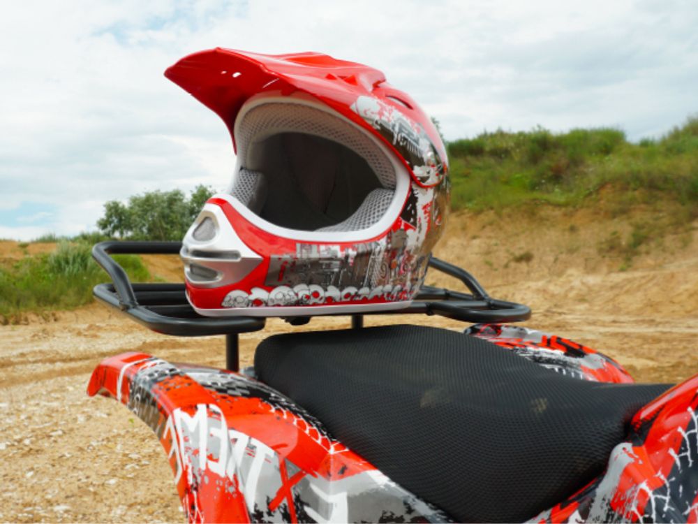 Actionbikes Motors Elektro Kinderquad Torino | 1000 Watt - 36 V - Pocket Quad bis 24 km/h - 3 Stufen - Kinder Elektroquad (Gelb Graffiti)
