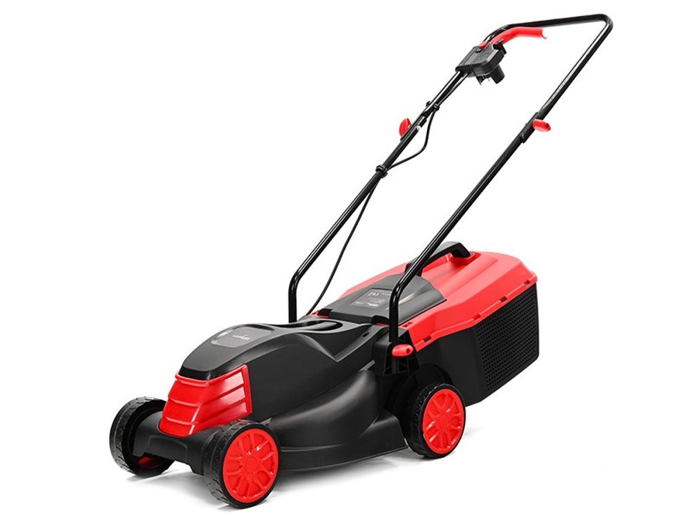 LEHMANN Elektro-Rasenmäher, 1200 W, 32 cm Schnittbreite, 25 L Fangkorb, 3-stufige Schnitthöheneinstellung von 25 bis 65 mm, für Rasenflächen bis 500 m