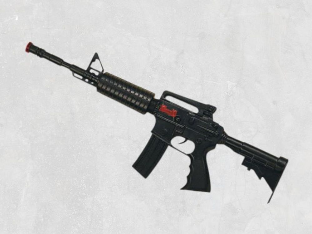 Spielzeug - Maschinengewehr M16 mit Licht und Sound, ca. 50 cm lang | Kostüm, SWAT, Polizei, FBI, CSI, Agent, Ermittler, Karneval