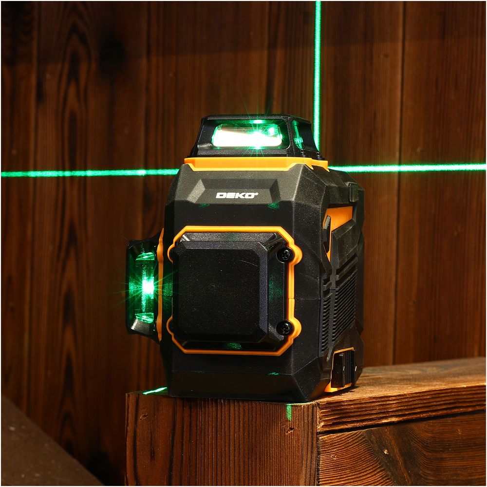 Poziomica laserowa DEKO płaszczyznowa 3D laser krzyżowy 360 zielony