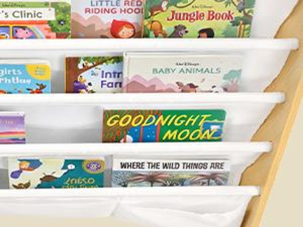 SONGMICS Kinderregal Bücherregal mit 4 Ebenen Sicher und Stabil für Kinderzimmer 62,4 x 25 x 60 cm Gelb und Weiß