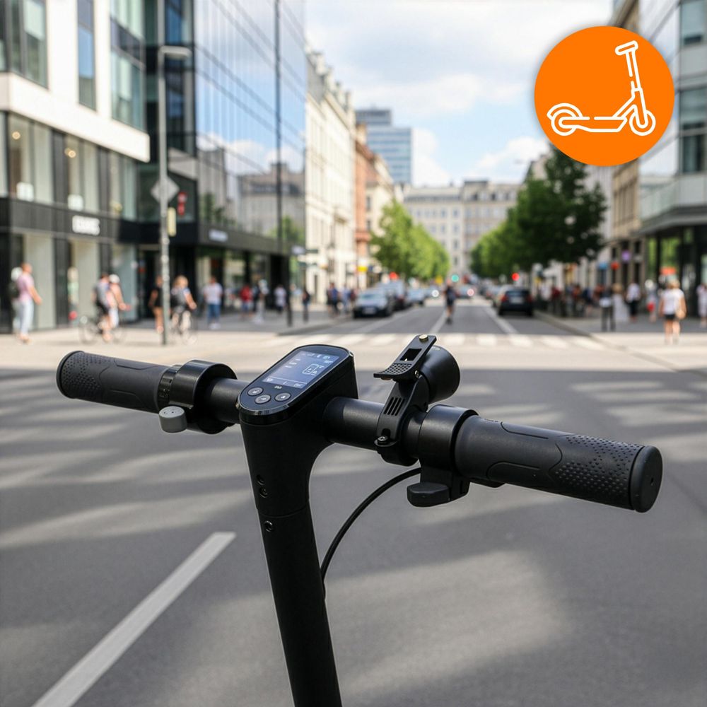 Fahrradklingel Laut 100dB für Fahrrad & E-Roller, Universelle Lenkerhalterung 21-31,8mm, Wasserdicht & Robust, Schwarz Matt, EVI BIKE BikeBell