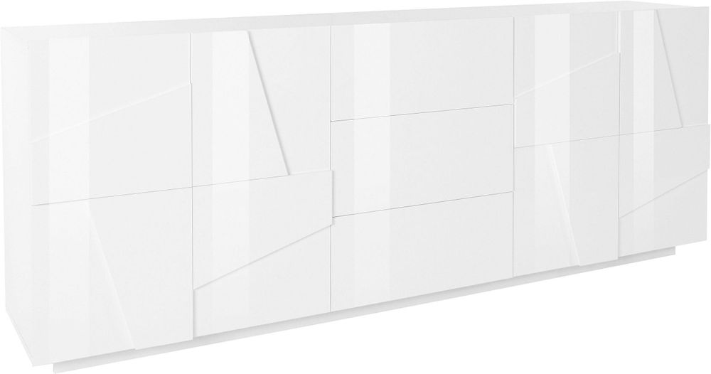 Piacenza III – Sideboard mit reichlich Stauraum und Weiß-Hochglanz-Design