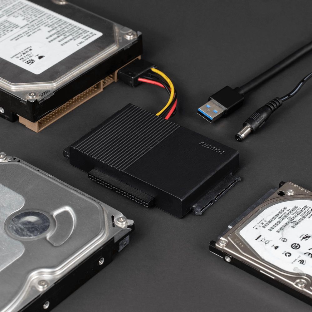 Adapter USB 3.1 auf SATA Ide kompatibel 2,5/3,5 Zoll Festplatte/SSD bis zu 16 TB, 5 Gbit/s, DC-Stromversorgung 1