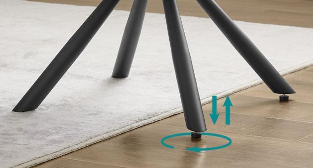 SONGMICS Esszimmerstuhl, Küchenstuhl, Sessel drehbar, Samt bis 120 kg grau