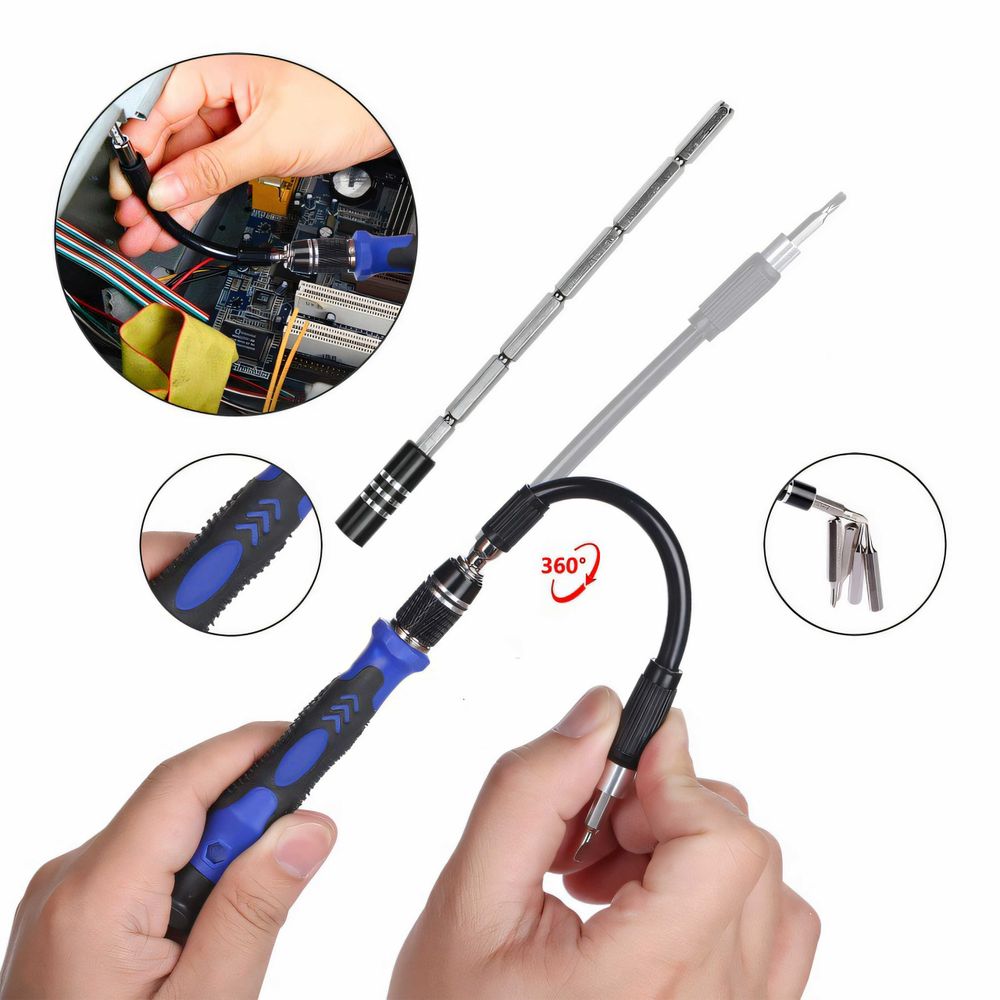 Torx Schraubendreher Set 75-tlg Präzisions Schraubenzieher Bit Reparatursatz Feinmechaniker Feinmechaniker Werkzeugset Laptop Handy Schwarz Retoo