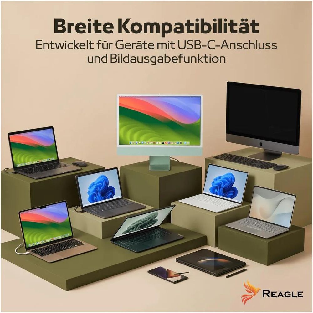 Reagle RCMD180P USB-C Mini DisplayPort Kabel MacBook Dell Surface Lenovo Samsung