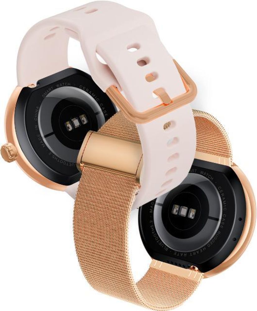 Smartwatch Forever da Donna Forevive 5 SB-365 Oro, IP68, Contapassi, Cardiofrequenzimetro, Monitoraggio del Sonno, Touchscreen, Bluetooth