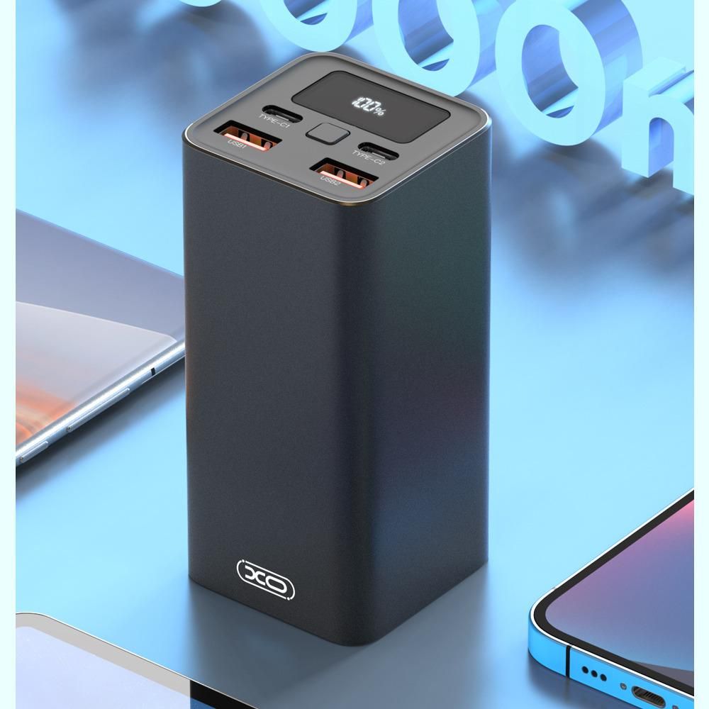 Powerbank XO PB97 20000mAh 65W PD QC für Laptop Schwarz