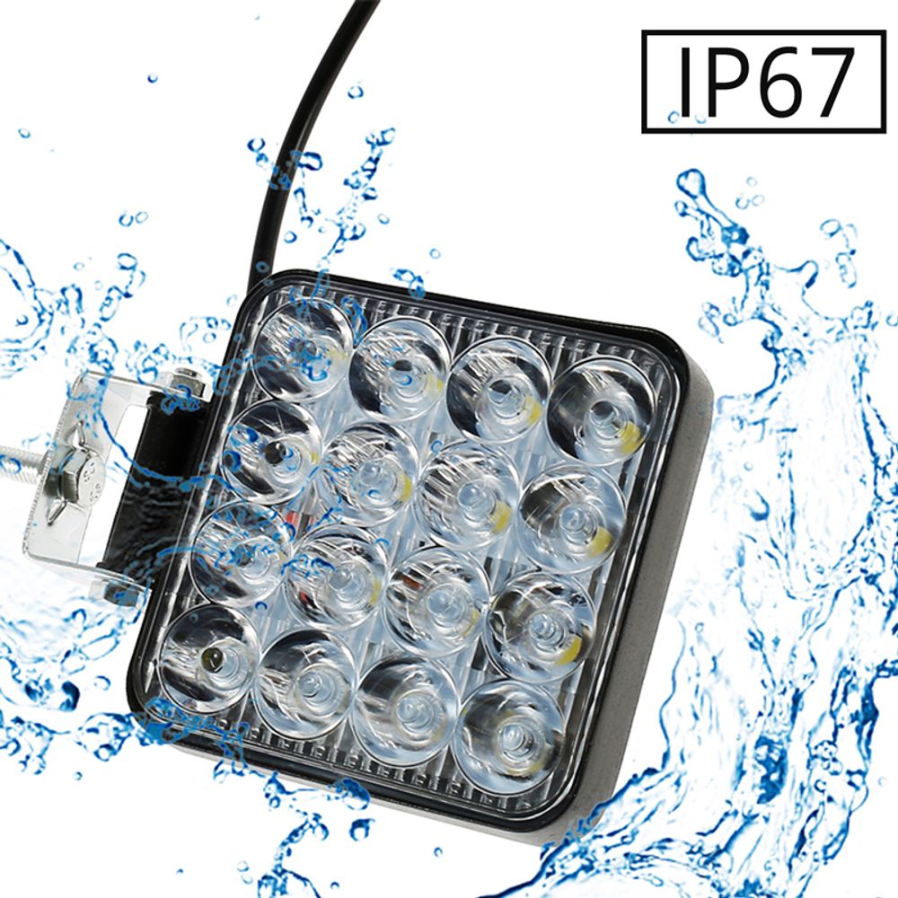 4x LED Arbeitsscheinwerfer Arbeitsscheinwerfer 12V 24V 8000lm Anbau Offrad SUV ATV Traktor Arbeitslicht Flutlicht Scheinwerfer Arbeitslicht 48W Retoo