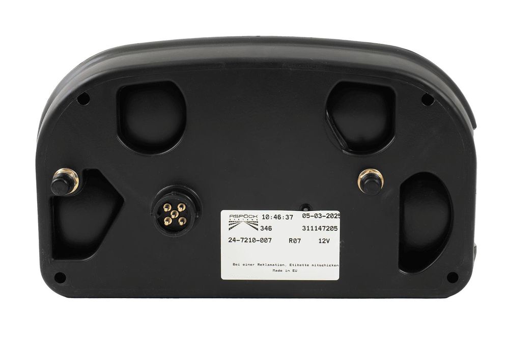 ASPÖCK Rückleuchte Multipoint II rechts 12 V 5-Pin Bajonett 240 x 140 x 52 mm 6 Funktionen für Anhänger Lkw Landmaschinen