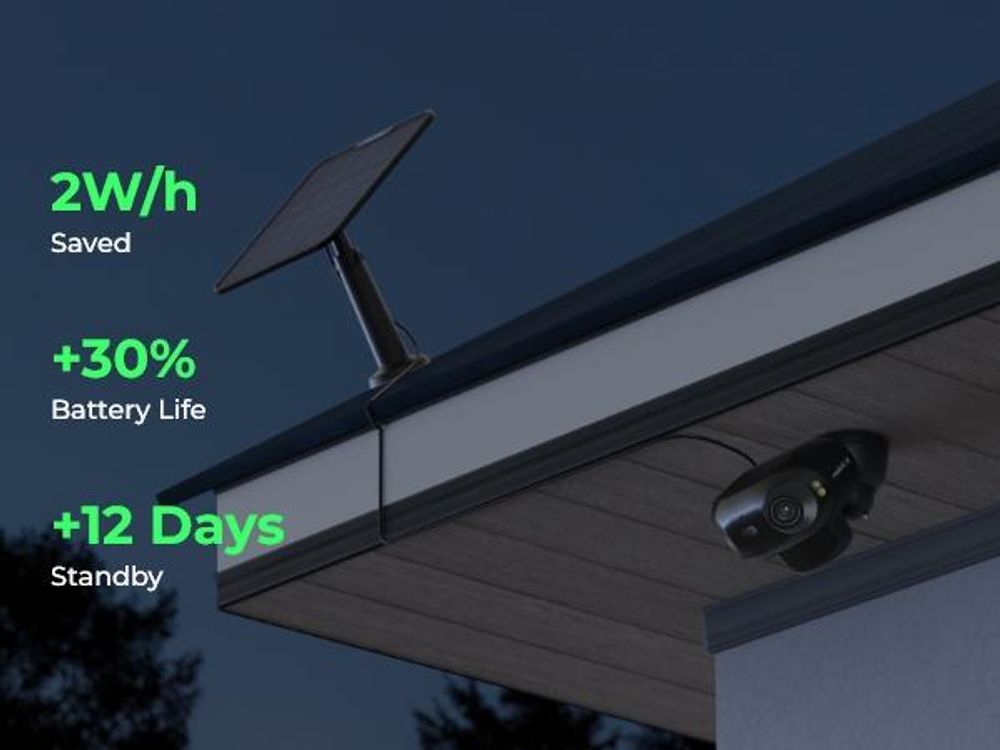 Reolink Argus 4 Pro+Panel słoneczny, kamera bezpieczeństwa 4K 8MP 2.4/5GHz WiFi, podwójny obiektyw 180°, noktowizor ColourX, inteligentne wykrywanie, czarna
