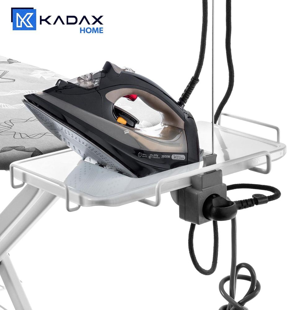 KADAX Klappbares Bügelbrett, 120x38cm Dampfbügelbrett mit Metallnetz