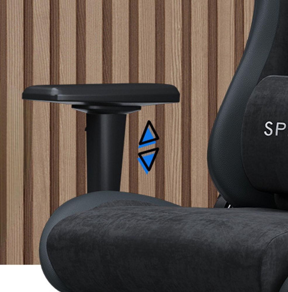 SENSE7 Spellcaster FUKU XL Krzesło gamingowe Alcantara Czarne – Ergonomiczne krzesło biurowe dla osób o większej posturze, nośność 160 kg, pianka zimna, szerokie siedzisko