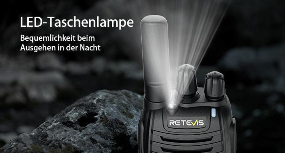 Retevis H777H Funkgerät, Walkie Talkie Erwachsene mit EIN-klick-Pairing, Verstecktes Display mit LED, USB-C, Notfallalarm, VOX, Walkie Talkie 3er Set