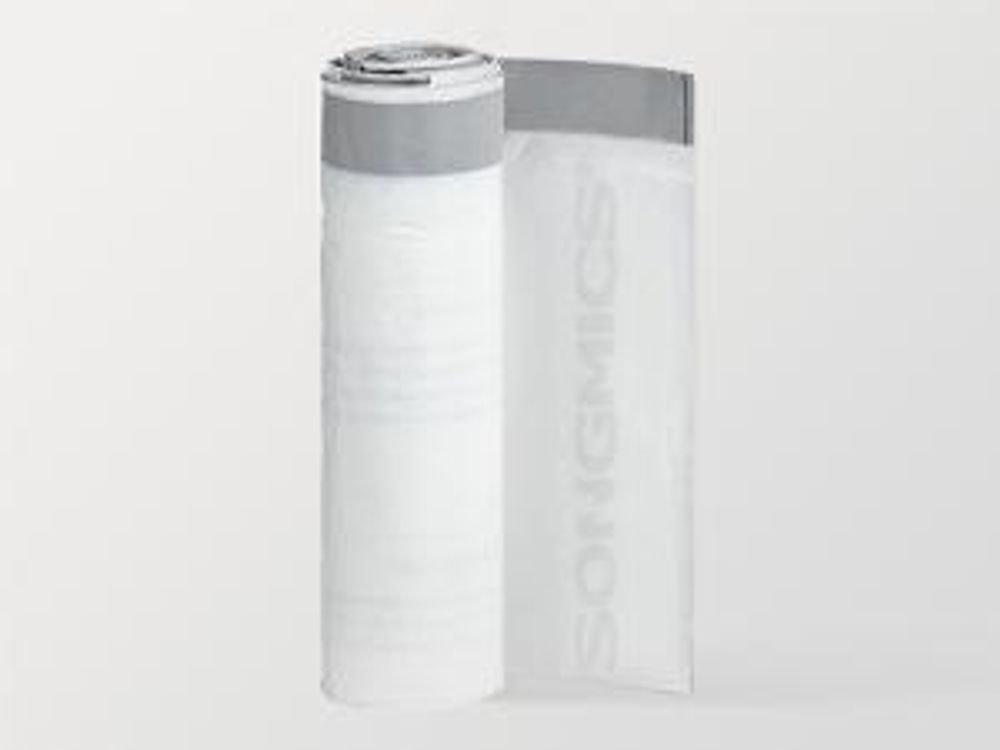 SONGMICS Mülleimer Küche, 40 Liter Abfalleimer, großer Tretmülleimer, mit Deckel, weiß