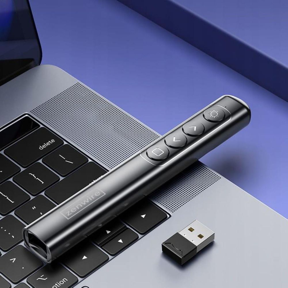 Zeiger - Laserpointer - kabellos - Laser-Fernbedienung - USB - für Präsentationen - Schwarz- bis zu 200 m