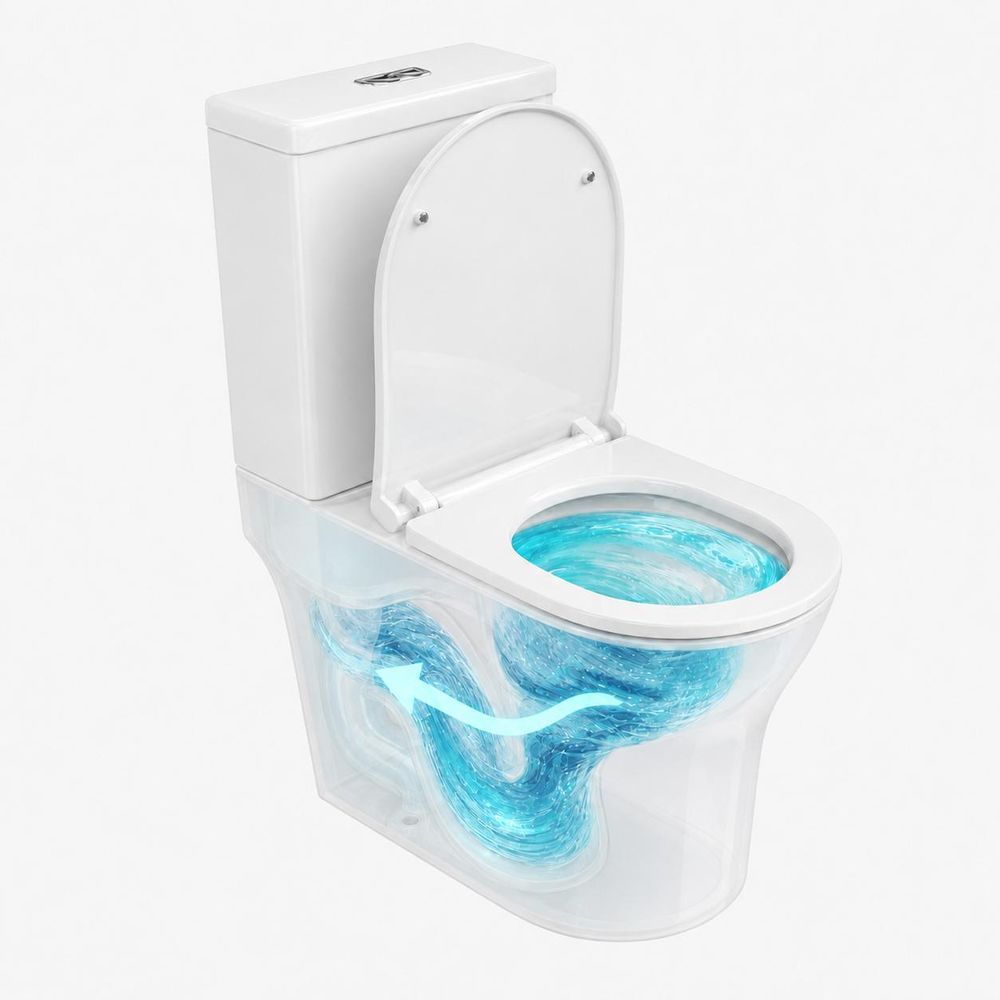 AQUA for you | Stand-WC – Lavita Ecolet 3.0 - WC-Kombination - 66,5x35x83 cm - waagerechter Abgang - Weiß - mit Spülkasten, WC-Sitz, Softclose, Toilette