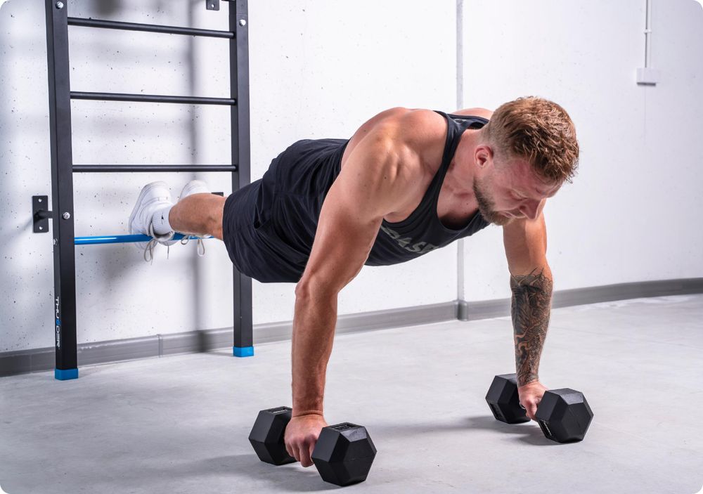 THUNDER Sprossenwand Kraftstation mit Klimmzugstange Dip-Station und Trainingsbank bis 150 kg