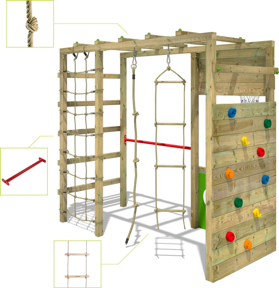Fatmoose CleverClimber Club XXL Klettergerüst für Kinder in Hellgrün